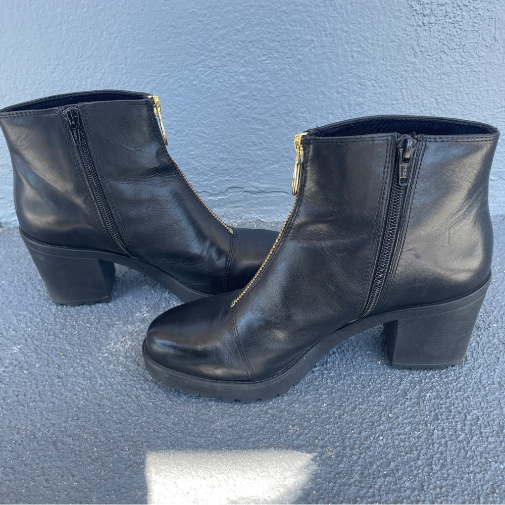 Vagabond black leather o-ring zipper booties 39 - Picture 5 of 7